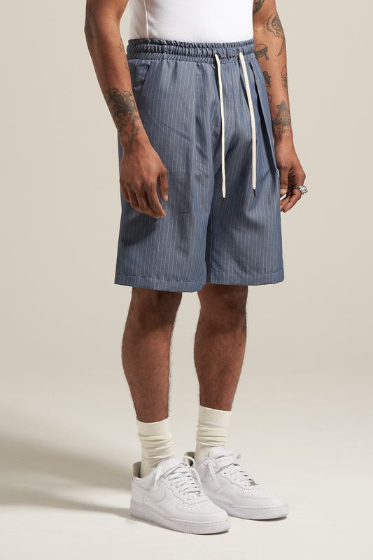 The Steel Pinstripe Flow Short