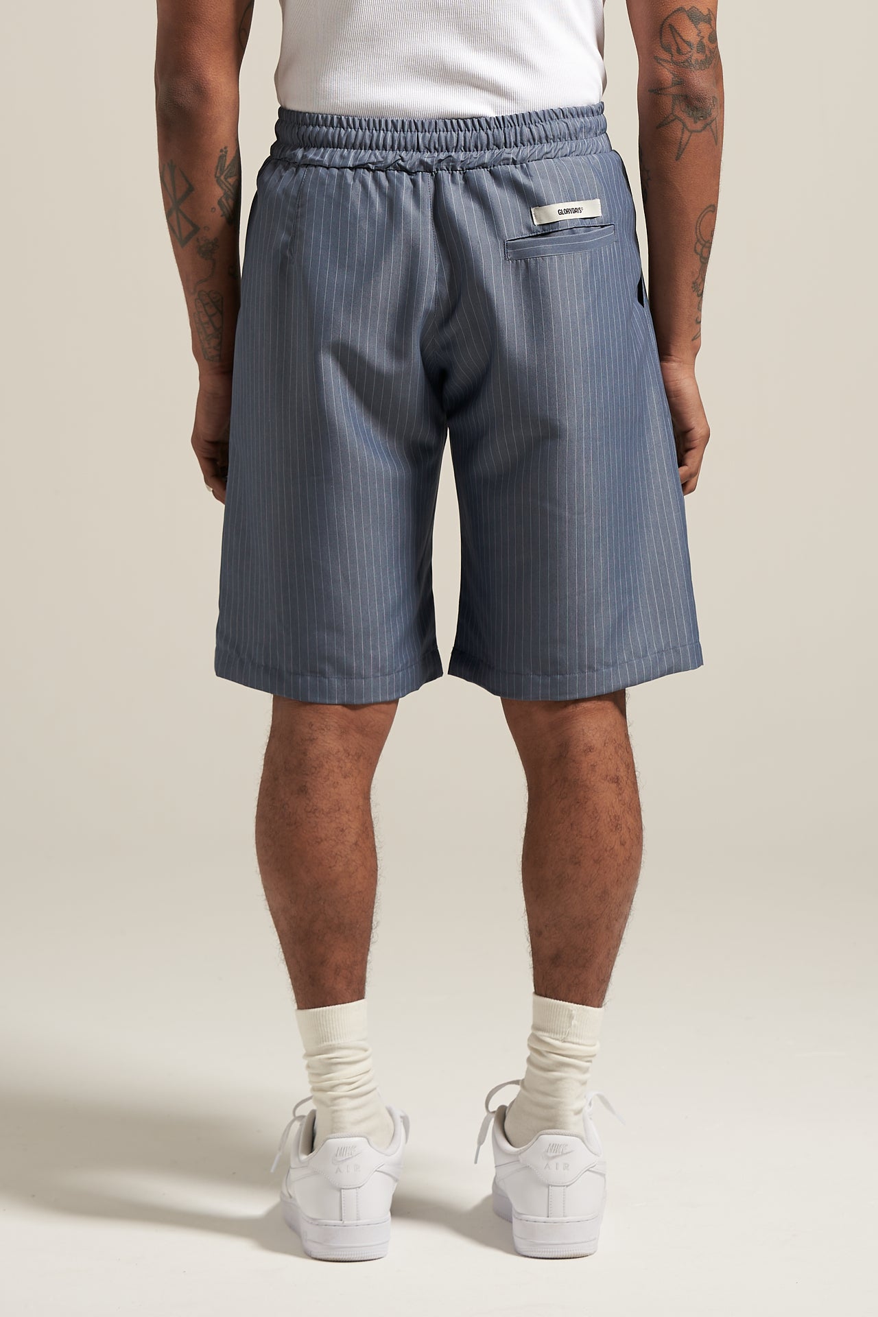 The Steel Pinstripe Flow Short