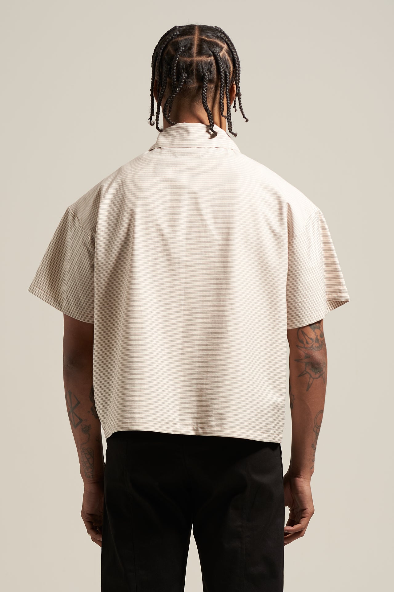 The Ivory Stripe Bowling Shirt