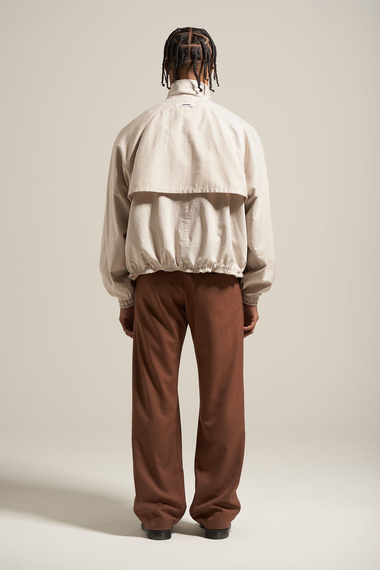 The Ivory Stripe Shell Jacket