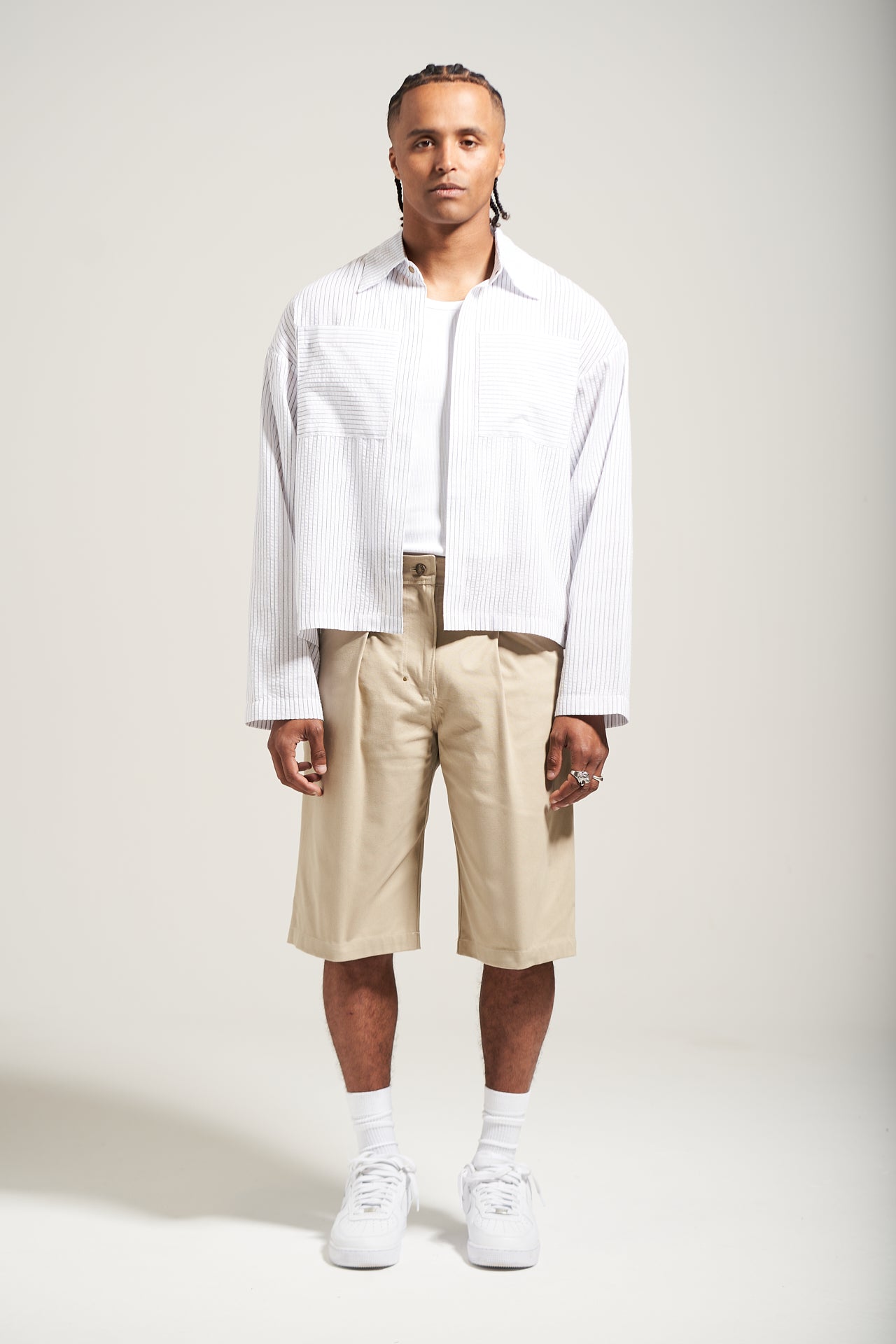 The Stone Pleated Work Short