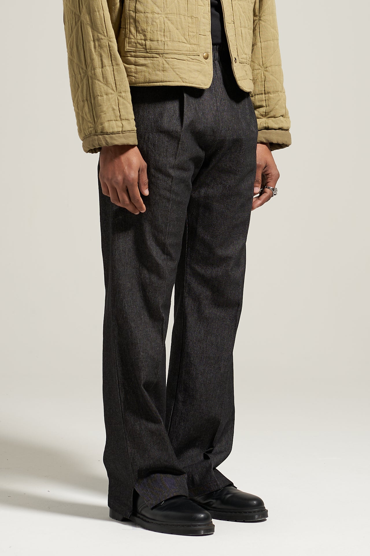 The Milled Black Split Pant