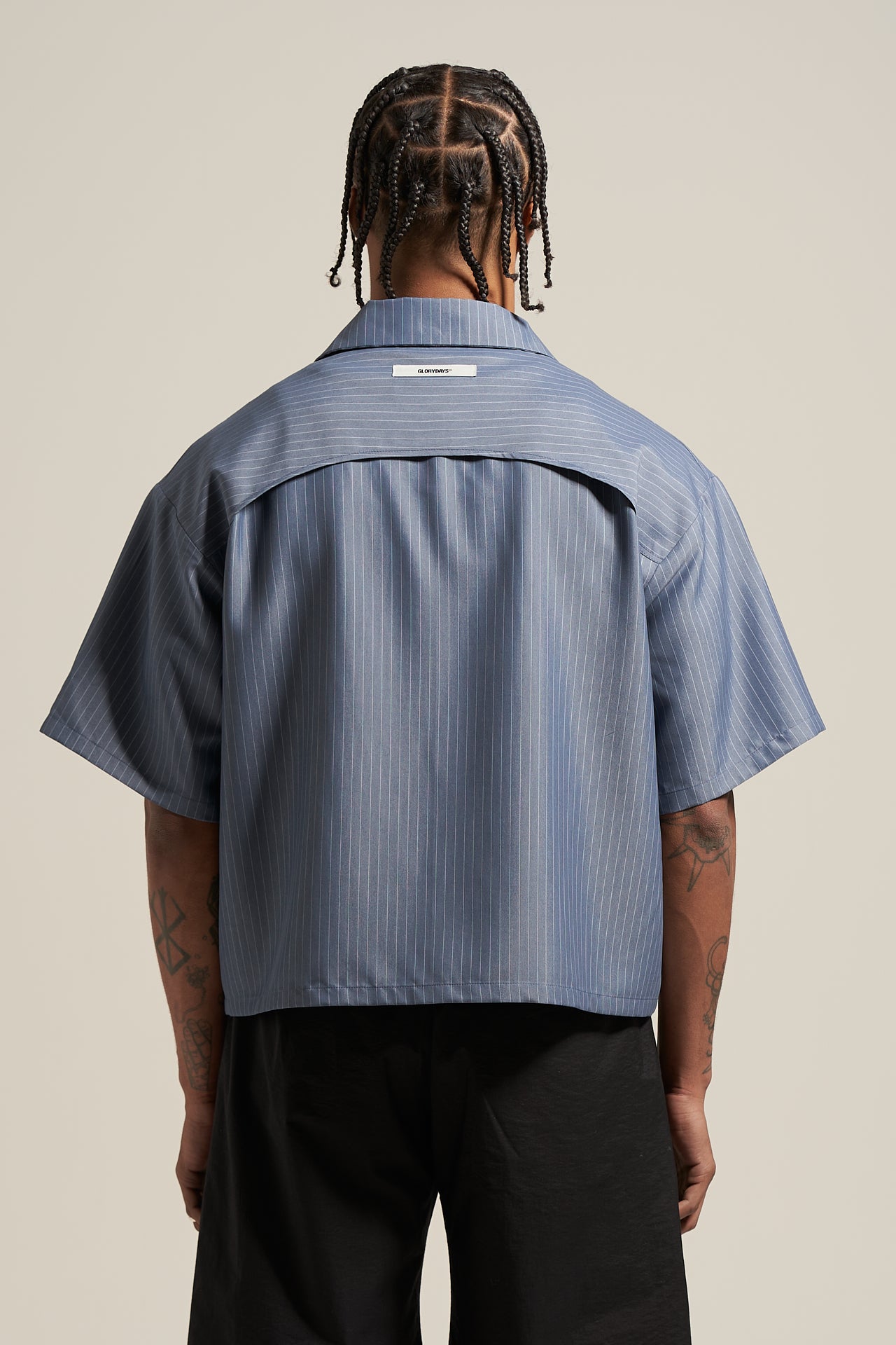 The Steel Pinstripe V-cut Shirt