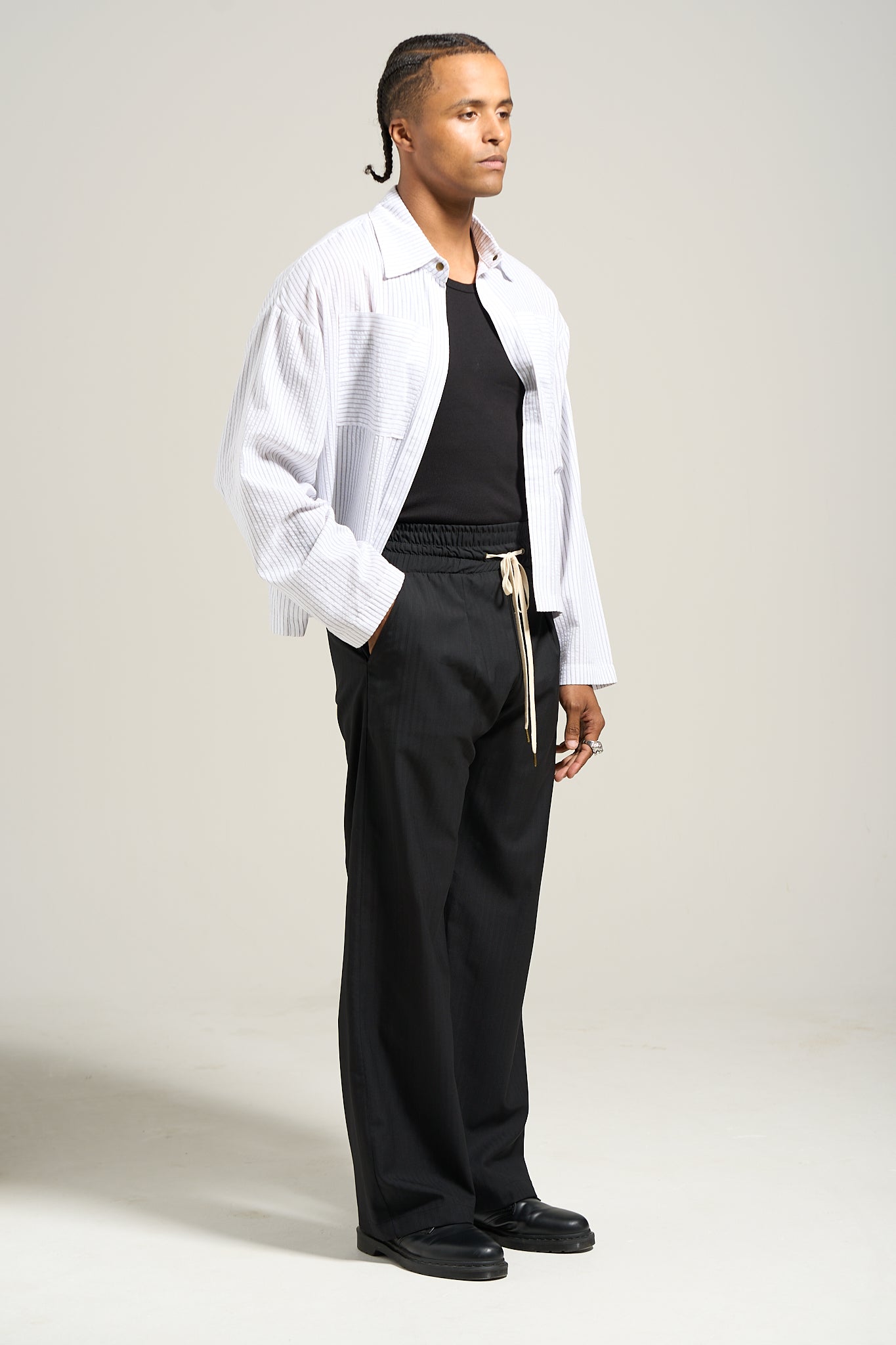 The Blackout Herringbone Flow Pant