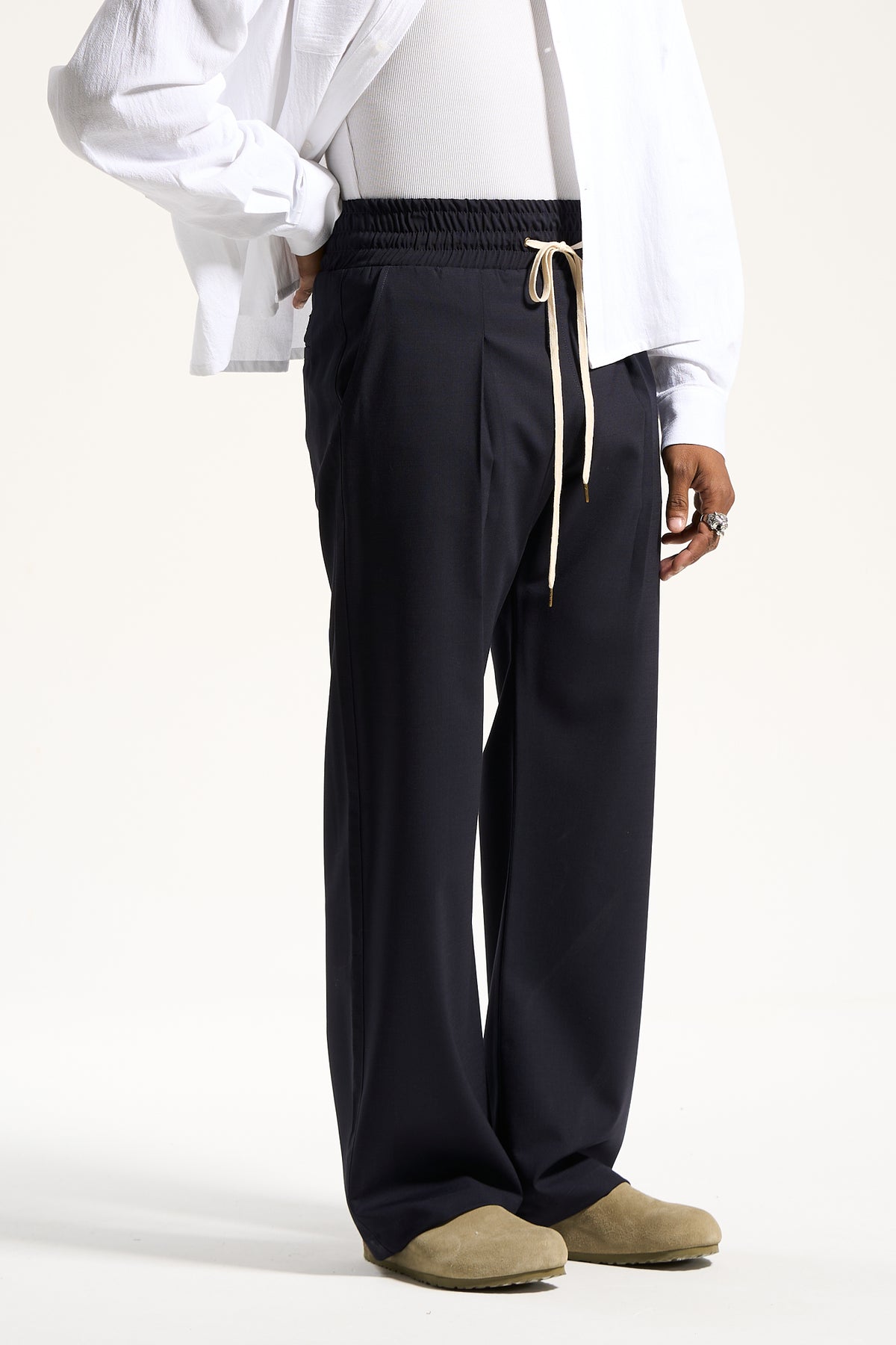 The French Navy Flow Pant