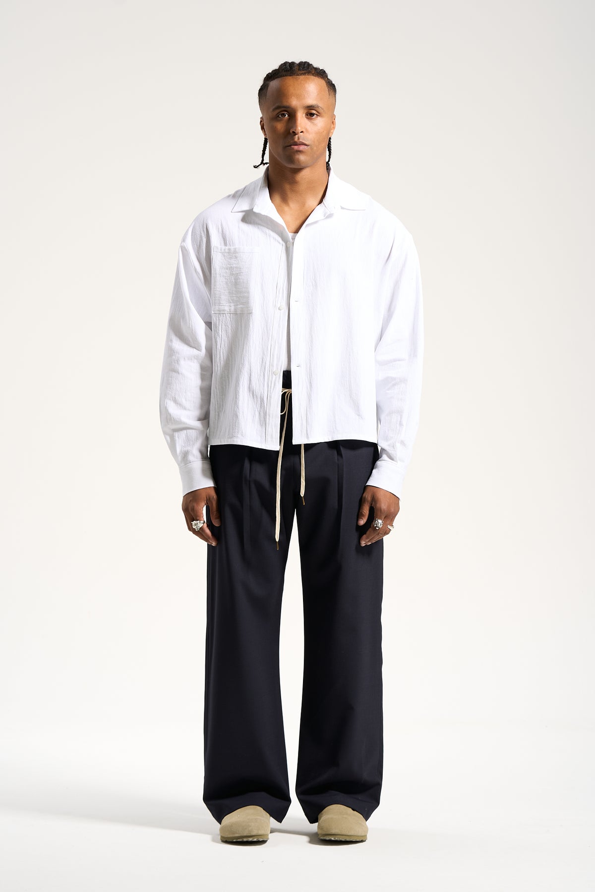 The French Navy Flow Pant