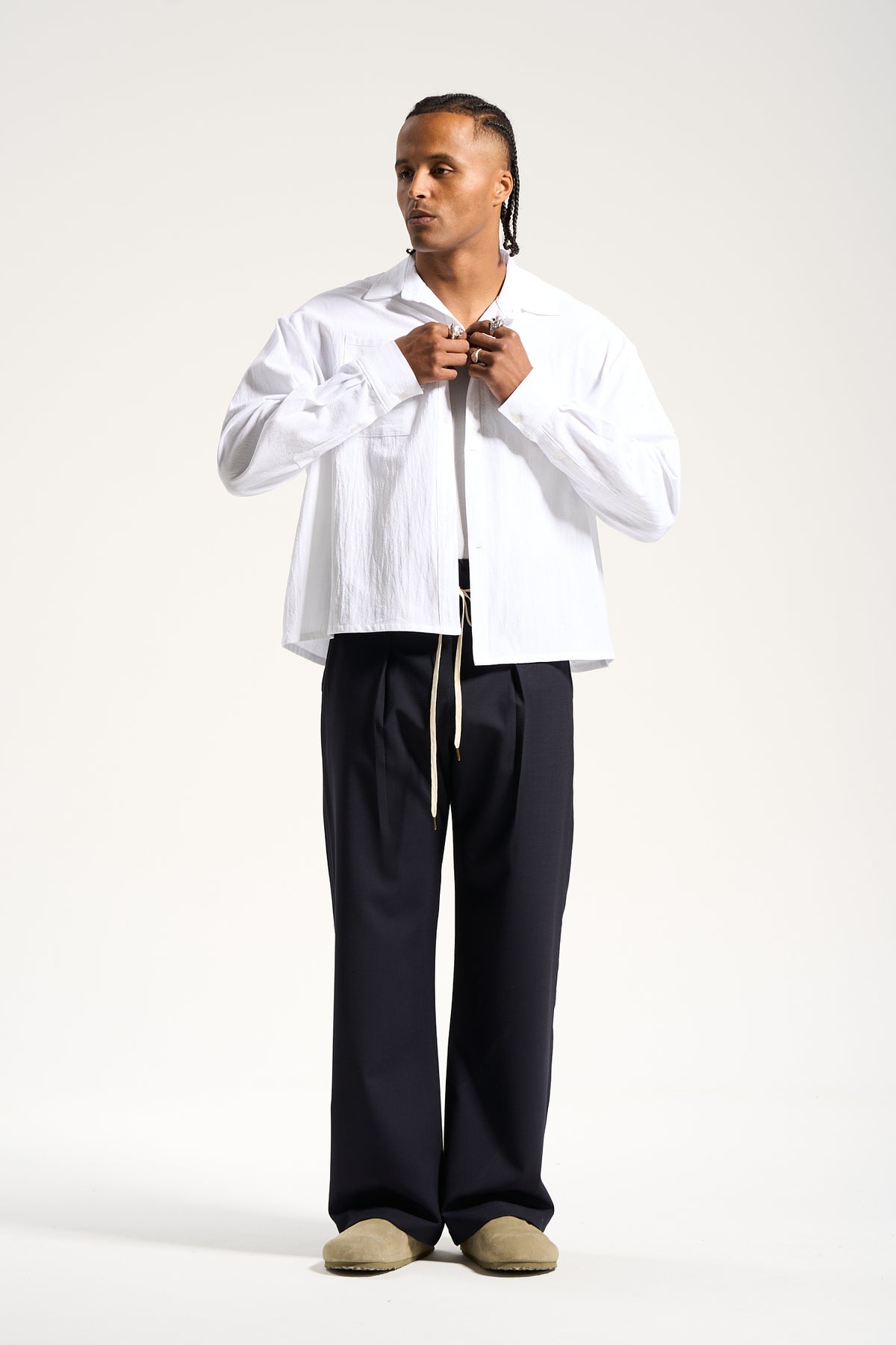 The French Navy Flow Pant