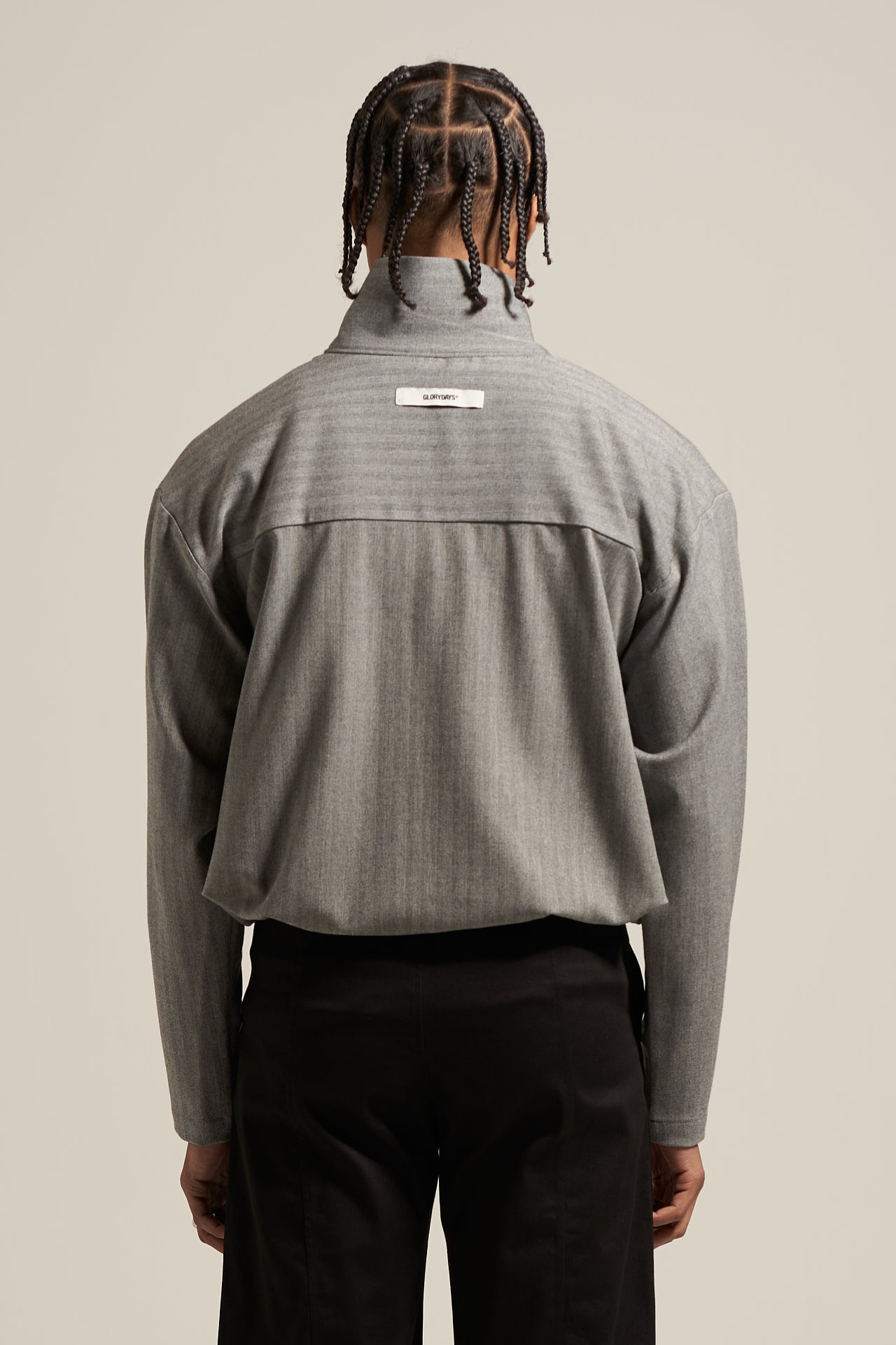 The Slate Herringbone Track Shirt