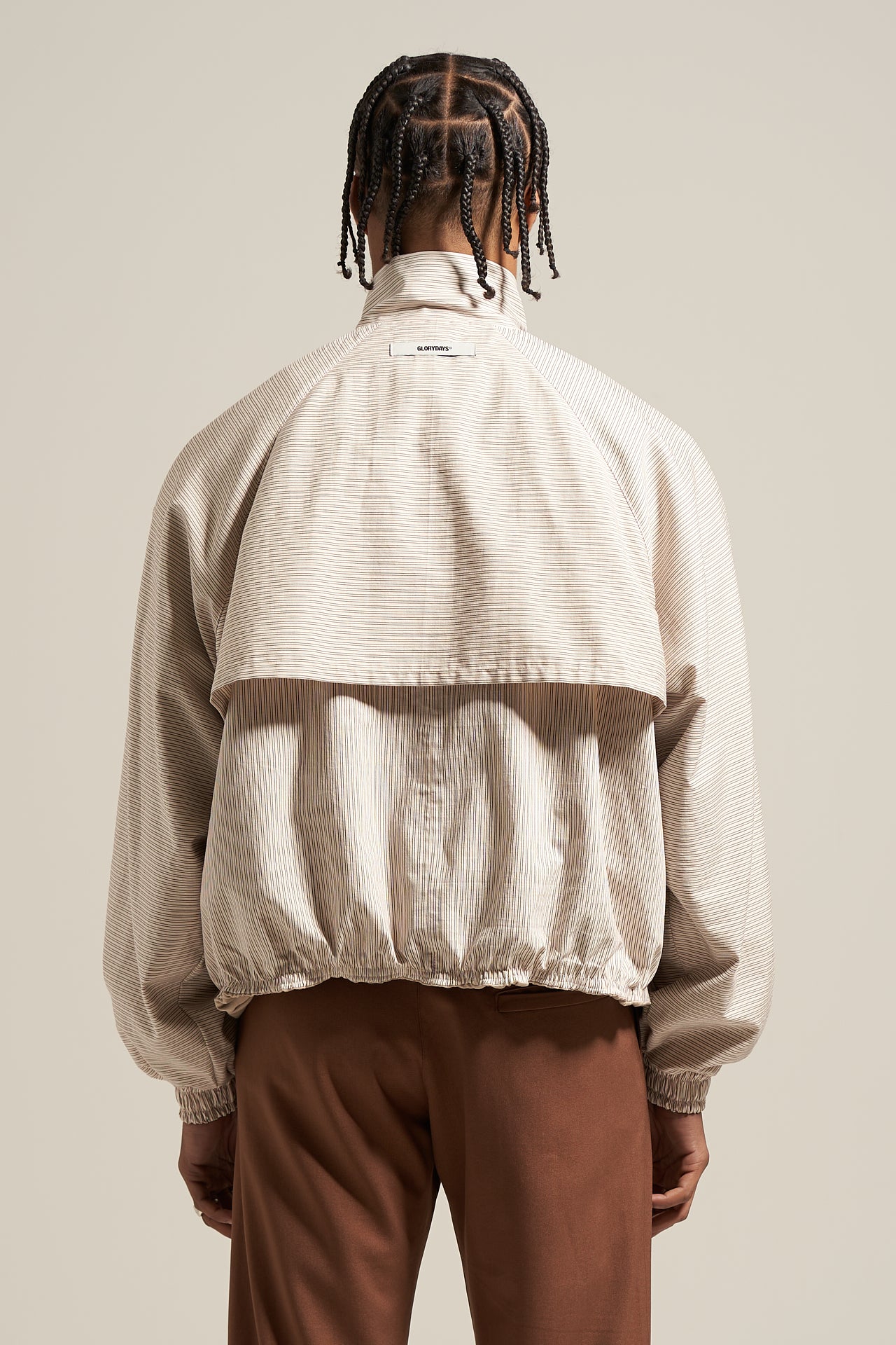 The Ivory Stripe Shell Jacket